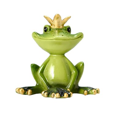 Holibanna Outdoor Statues - Frog Statue Collectible Frogs Toad Toads Royalty Fairy Tale Sculpture Garden Frog Figurine Sculpture Figure Green Frog Decor