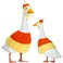 Seenelling Valentine Goose Outfit Candy Corn Porch Goose Outfit for 23'' Cement Goose Valentine's Day Goose Costume Cute Goose Clothes for Patio Yard Lawn Goose Statue Outdoor Art Decoration