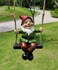 Tsilin Funny Garden Gnomes Statue Hanging Dwarf Figurines Ornament Sculpture Swing Gnome for Outdoor Pation Yard Lawn Porch Home Christmas Tree Decor Halloween New Year