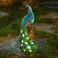 WONDHOME Solar Peacock Statues Garden Outdoor Decor Porch Patio Yard Lawn Decorations Peacock Sculpture with LED Lights Housewarming Christmas Gardening Gifts for Women Mom
