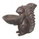 Comfy Hour Farmhouse Collection 8" Decorative Squirrel Holding A Plate Figurine, for Indoor Candy Plate Or Outdoor Birdfeeder Use, Polyresin Statue Antique Copper Looking