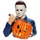 nezababy Light Up Michael Myers Statue Halloween Decoration with Pumpkin Horror Movie Garden Gnomes Decor Resin