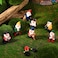 7 Pieces Gnomes Fairy Resin Statues Mini Garden Statues Decoration Gnome Tale Statue with 2 Hedgehog Statues and 1 Mushroom Decor for Christmas Holiday Festival Decoration, Relatives Friends Kids
