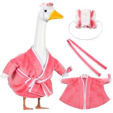 Seenelling Old Lady Goose Outfits for 23'' High Cement or Plastic Porch Goose Lawn Goose Clothes for Yard Goose(Lady Goose)