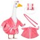 Seenelling Old Lady Goose Outfits for 23'' High Cement or Plastic Porch Goose Lawn Goose Clothes for Yard Goose(Lady Goose)