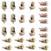LIGHUFEIC 24 Pcs Miniature Otters Figurines Small Otter Toys for Decorative Garden Moss Landscapes,Fairy Gardens, Dollhouses,Birthday Cake Toppers,Cute Animal Shaped Statues &amp; Cartoon Crafts