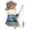 Fishing Gnome, Outdoor Garden Gnome, Sitter Funny UV Resistant Resin Decorative Outdoor Garden Lawn Gnome for Yard