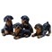 ornerx Hand Painted Rottweiler Dog Figurine Statue Pack of 4
