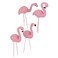Flamingo Yard Ornament Stakes, 4pcs Mini Lawn Plastic Flamingo Statue with Metal Legs for Sidewalks, Outdoor Garden, Luau Party, Tropical Party Decor