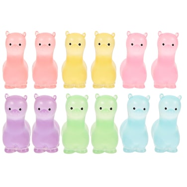 JOINPAYA 12Pcs Miniature Statue Alpaca Figure: Glow in The Dark Mini Sheep Mini Resin Animals for Garden Micro Landscape