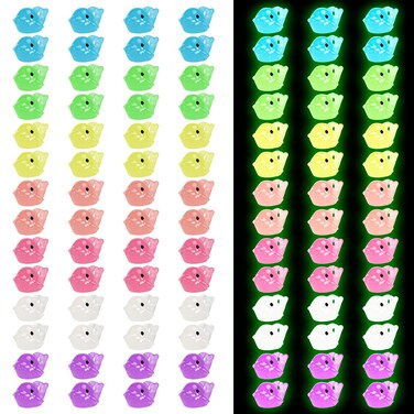 Guiqulai 98 PCS Mini Resin Dolphin Luminous Tiny Dolphin Mini Animal Statue Glow in The Dark Mini Resin Animals Suitable for Dollhouse DIY Cake Garden Landscape Aquarium Birthday Party Decoration