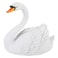 Leapiture White Swan Ornament Outdoor Swan Decoration Floating Simulation Swan Durable Garden Decor Porcelain Swan Figurine for Garden Courtyard