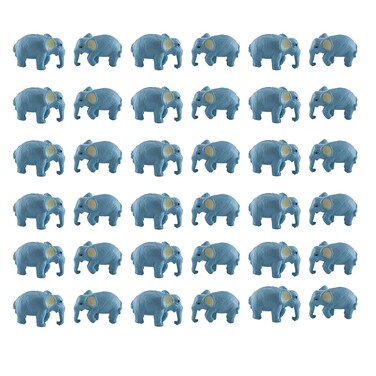 Vctitil 36 Pcs Miniature Elephant Figures Tiny Elephant Figurines Resin Elephant Miniature Terrarium Decor Micro Landscape Garden Decor Home Decoration