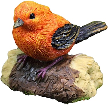 Bird Statue Resin Bird Figurines Bird Ornament for Home Office Wedding Party Table Decoration - Orange