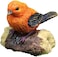 Bird Statue Resin Bird Figurines Bird Ornament for Home Office Wedding Party Table Decoration - Orange