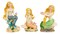 Ebros Whimsical Nautical Sea Blonde Haired Mermaids with Colorful Tails Sitting by Corals Small Dollhouse Miniature Figurines Set of 3 DIY Fairy Garden Mermaid Fantasy Collection Home Decor