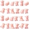 Sintuff 24 Pcs Mini Pig Figurines Cupcake Toppers Tiny Resin Pigs for Party Home Decorations Piggy Toy Statues Fairy Figurines for Garden Micro Landscape Terrarium Crafts Dollhouse Decorations