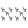 Yardwe 10 Pcs Miniature Donkey Figurines, Resin Donkey Mini Donkey Figurine Tiny Donkey Animal Decoration for Cake Topper DIY Craft Micro Landscape Fairy Garden Decor