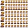 XLSXEXCL 72 Pcs Mini Highland Cow Figurine, Moo Moo Subaru Cows Mini Resin Cows, Tiny Highland Cows Mini Cow Figurines for Gift Decoration, Windowsill, Desk, Mini-Landscapes