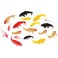 KALIONE Mini Koi Fish 20 Pcs Goldfish Figurines Miniature Tiny Carps Garden Supplies, Plastic Fish Figures Small Goldfish Miniature Carp Ornament Garden Decor