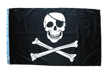 Jolly Roger Skull and Crossbones Flag - 3x5 Foot, Double Stitched with Brass Grommets   Outdoor/Indoor Pirate Banner
