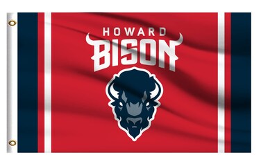 Howard Bison Flag Outdoor,Outside 3x5 Banner, Double Sided