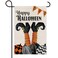 Texupday Happy Halloween Boo Witch Feet Pumpkin Decor Double Sided Vertical Burlap Garden Flag Rustic Farmhouse Party Outdoor Yard Banner 12" x 18