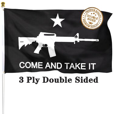 XIFAN Premium Double Sided Come And Take It Flag - Heavy Duty 3ply Polyester Durable Vibrant Print Double Stitched - 3x5 FT Indoor Outdoor Banner