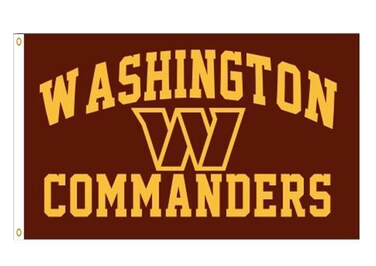 YERCHIC Commanders Flag 3x5ft Washington Banner for Football Sports Fan Garage Indoor Outdoor Room Man Cave Wall Decoration