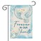 Helewilk Forever in our Hearts Garden Flag, Burlap Vertical Memorial Day Garden Sign, Missing You Forever in Our Hearts Indoor Outdoor Decor, 12 x 18 In