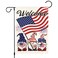 Patriotic Memorial Day Garden Flag Welcome 4th of July Gnome Garden Flags 12x18 Inch Double Sided Burlap Yard Banner for Yard Outdoor Home Independence Day Decoration(ONLY FLAG)