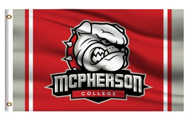 McPherson Bulldogs Flag Outdoor,Outside 3x5 College Banner, Double Sided F011