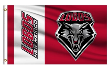 New Mexico Lobos Flag Outdoor,Outside 3x5 College Banner, Double Sided F011