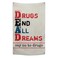 3x5 Feet Drugs End All Dreams Say No To Drugs Flag Banner Funny Poster UV Resistance Man Cave Wall Flag with Brass Grommets for College Dorm Room Decor,Outdoor,Parties,Gift