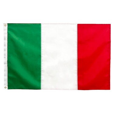 FRF FLAG Italy Flag 3x5 FT, 210D Nylon Italian Flag, Outdoor Heavy Duty, with 2 Brass Grommets and 4 Rows of Lower Stitches