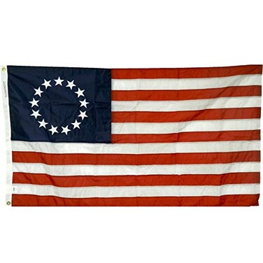 3x5' Betsy Ross (1st Stars &amp; Stripes) All- Weather Nylon Outdoor Flag - Made In USA