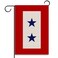 Military Service Garden Flag Two Blue Star Army Navy Marine Corps USA Family Memorial Day Veterans Day 4th of July Decoration for Outdoor Lawn Yard Decor