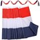 2 Pcs Large American Flag Patriotic Bunting Hanging Decorations 4th of July Red White Blue Stripes Banner Outdoor USA Memorial Day Decorations, 20 Feet x 18 Inches Each