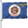 WANSHUNDE Minnesota Flag 3x5 Outdoor Double Sided - Heavy Duty Polyester State of Minnesota Flags for Outside 4 Rows Hemming MN Flag with 2 Brass Grommets