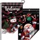 Sumind Christmas Garden Flag Double Sided House Flag Santa Joy Snowman with Buffalo Plaid Scarf Decorative Outdoor Sign Flag Welcome Yard Flag for Winter Xmas Holiday Party Decor, 12.5 x 18.5 Inch