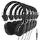 Maeline Black Headphones Bulk 5-Pack for Schools, Classrooms, Student Testing, Library, Computer Lab, Private Tutoring, Travel-Ready, Foldable Lightweight Headphones Stereo Sound, 3.5mm Jack
