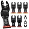 FERSTALO Carbide &amp; Titanium Multitool Blades, General Purpose Oscillating Tool Saw Blades Quick Release for Metal, Nails, Wood, Plaster, Drywall and PVC, 9-Pack