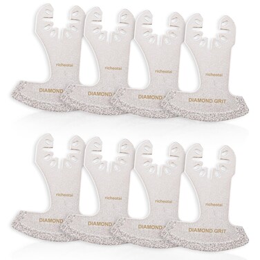 Richeotai 8 Pcs Diamond Oscillating Blades - Multi Tool Mastery for Grout Removal, Precision Flush Cuts &amp; Easy Mortar Cleaning!