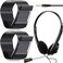 Yunsailing 30 Pack Classroom Headphones with Microphone School Student Kids Headphones Bulk Class Set Lightweight Adjustable Earphones on Ear with 3.5 mm Jack (Metal Stem)