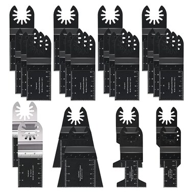 Vtopmart 24PCS Universal Metal Wood Oscillating Multitool Quick Release Saw Blades Compatible with Fein Multimaster Porter Cable Black &amp; Decker Bosch Craftsman Ridgid Ryobi Makita Milwaukee Rockwell