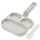 Taste plus Egg Pan Omelette Pan, Egg Frying Pan 3 Section, Nonstick Frying Pan for Breakfast, Compatible with Gas Stove &amp; Induction Cookware, Light Grey