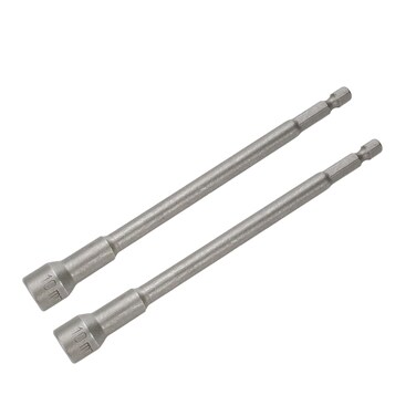 Rannb Hex Shank Magnetic Power Nut Driver Bit Set 10mm Hex Socket Extension Long Metric Hex Driver Bits -2pcs