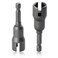 SPEEDWOX 2PCS Power Wing Nut Driver Set Slot Wing Nuts Drill Bit Socket Wrenches Tools Set Slotted Sleeve Wrench Slot Wing Nut Drill Bit 1/4" Hex Shank for Panel Nuts Screws Eye C Hook Bolt Q-Hanger