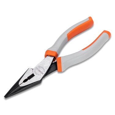 WISEPRO 6 Inch Long Nose Pliers- High-Leverage - Spring Loaded Pliers for Cutting, Clamping, Pinching