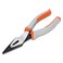 WISEPRO 6 Inch Long Nose Pliers- High-Leverage - Spring Loaded Pliers for Cutting, Clamping, Pinching
